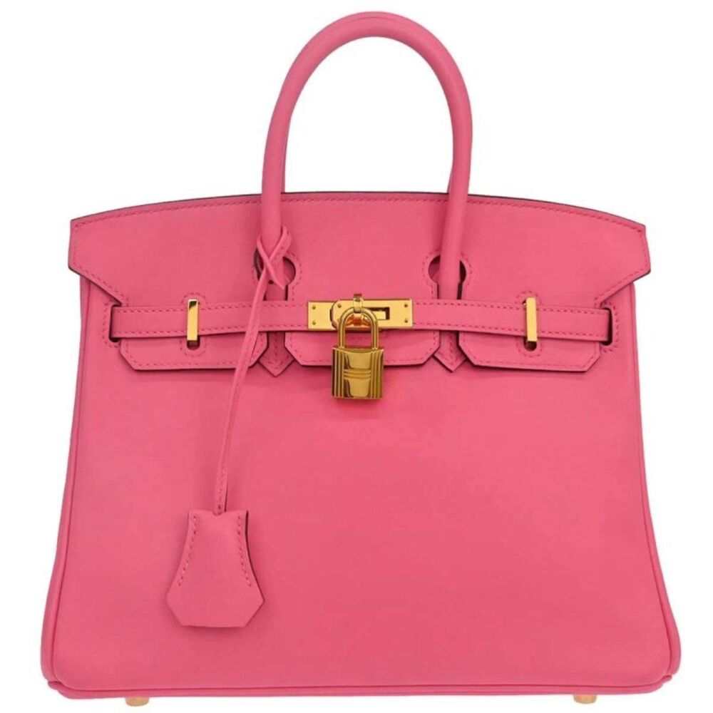 Hermes Birkin Pink Azalea Swift With Gold Hardware Pink Calfskin Handbag